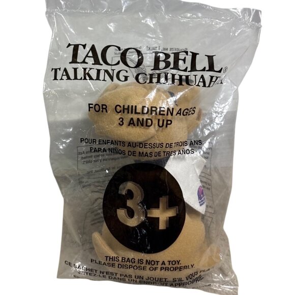 Taco Bell Talking Chihuahua Plush Toy Applause Original Packaging Getting Hungry - Picture 1 of 5